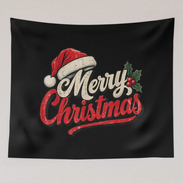 Item preview, Merry Christmas Vintage Retro Santa Holiday for Family designed and sold by Jone Cham.
