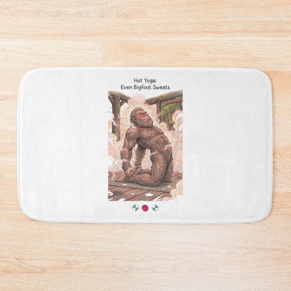 Item preview, Hot Yoga: Even Bigfoot Sweats – Funny Sasquatch Yogi in Camel Pose designed and sold by Whimsy Trail Co.