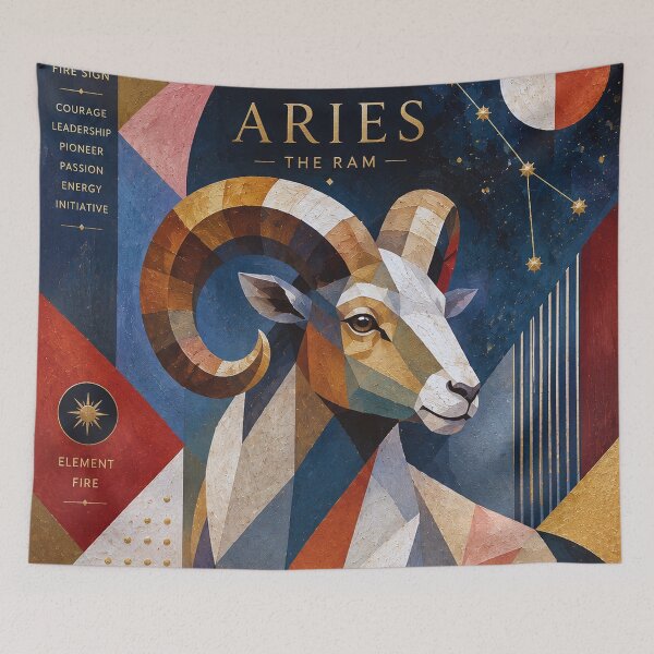 Item preview, Aries Zodiac Sign Painting – Ram Art designed and sold by GalleryKauffeld.