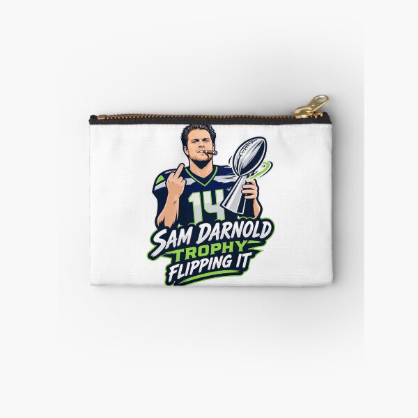 Item preview, Sam Darnold Trophy Flipping Illustration Sports Fan Art designed and sold by slowhandsnot tt.