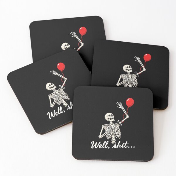Item preview, Skeleton Lost Balloon Well Shit Funny Saying Quote Men Women designed and sold by Dmo3HarkoArt.