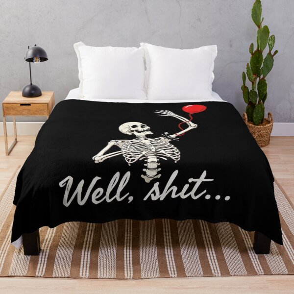 Item preview, Skeleton Lost Balloon Well Shit Funny Saying Quote Men Women designed and sold by Dmo3HarkoArt.