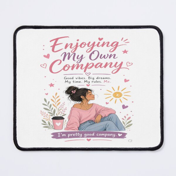 Item preview, Enjoying My Own Company T-Shirt – Good Vibes Self Love Independent Girl Coffee Lover Inspirational Design designed and sold by Sushikidsntoddlers.