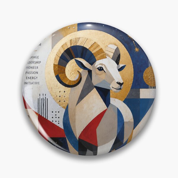 Item preview, Aries Painting – Zodiac Ram Astrology Artwork designed and sold by GalleryKauffeld.