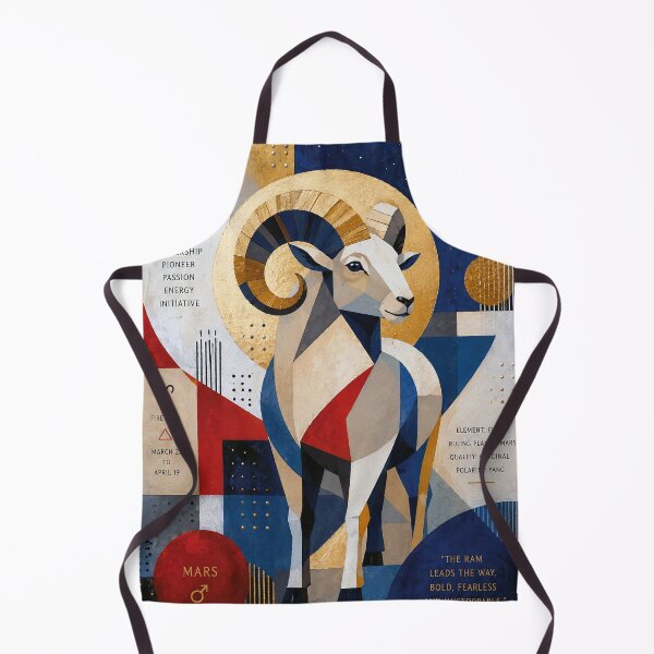Item preview, Aries Painting – Zodiac Ram Astrology Artwork designed and sold by GalleryKauffeld.