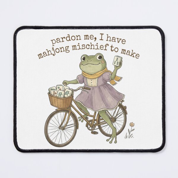 Item preview, Pardon Me I Have Mahjong Mischief Funny Frog Tile Game Night designed and sold by Jone Cham.
