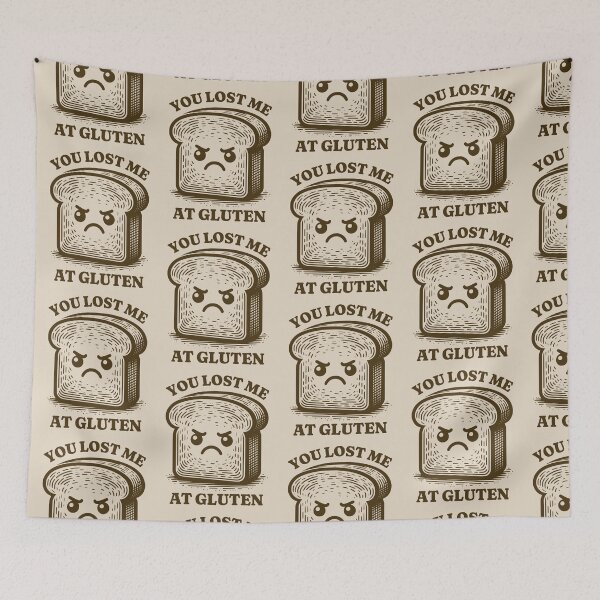 Item preview, You Lost Me At Gluten Funny Gluten Intolerant Bread Humor designed and sold by KLArtzStore.