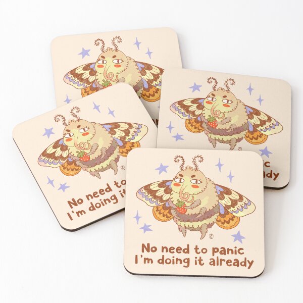 Item preview, No Need to Panic, I’m Doing It Already – Funny Anxious Moth designed and sold by Itouchedabee.