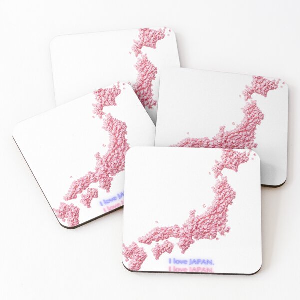 Item preview, I Love Japan - Retro Neon Script | Cherry Blossom Japan Map | Japanese Design designed and sold by JapanMemoir.