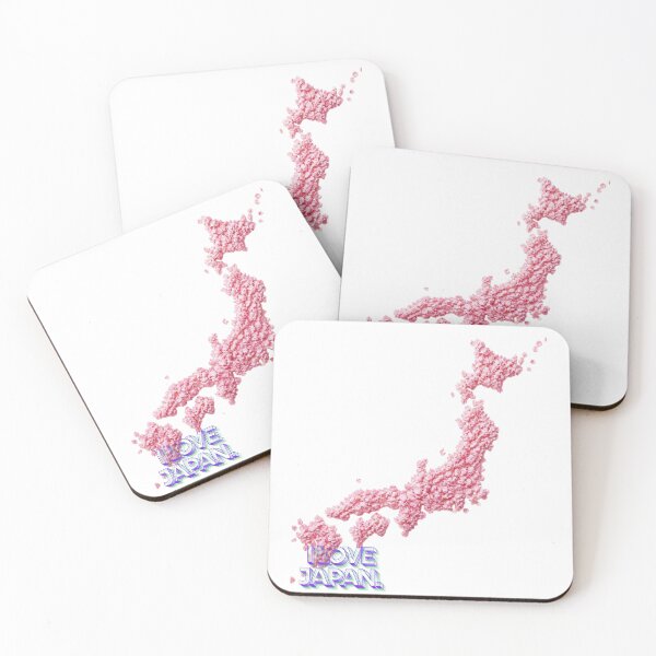 Item preview, I Love Japan - Bold Purple Retro | Cherry Blossom Japan Map | Japanese Design designed and sold by JapanMemoir.