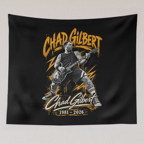 Item preview, Chad Gilbert Electric Guitar Gold Lightning Punk Rock designed and sold by Decoration Ideas.
