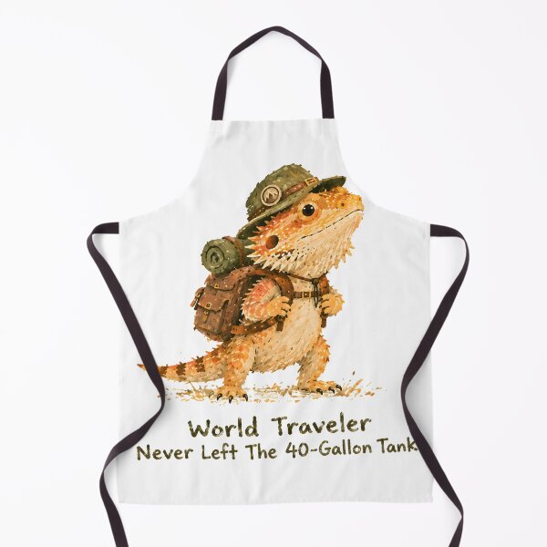 Item preview, Bearded Dragon World Traveler, Funny Wanderlust Reptile Art designed and sold by Messybeardie1.