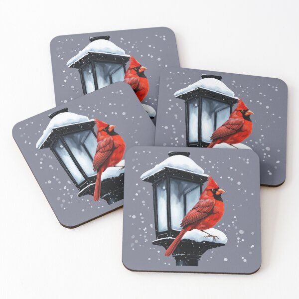 Item preview, Winter Scene With Cardinal Bird Holiday Christmas designed and sold by taiche.
