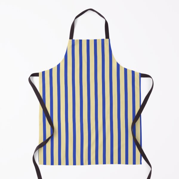 Aperçu de l'œuvre Rayures larges bleu cobalt et jaune beurre créée et vendue par AKAYOLO.