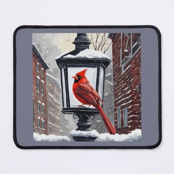 Item preview, Cardinal Bird Sat On A Snow Covered Street Lantern designed and sold by taiche.