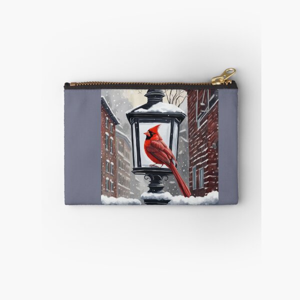 Item preview, Cardinal Bird Sat On A Snow Covered Street Lantern designed and sold by taiche.