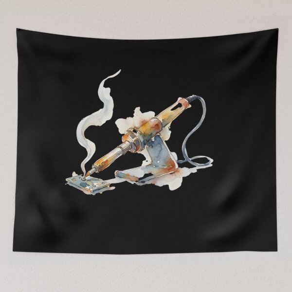 Item preview, Watercolor Soldering Iron Electronic Repair Artisan Art designed and sold by bvdesignart.