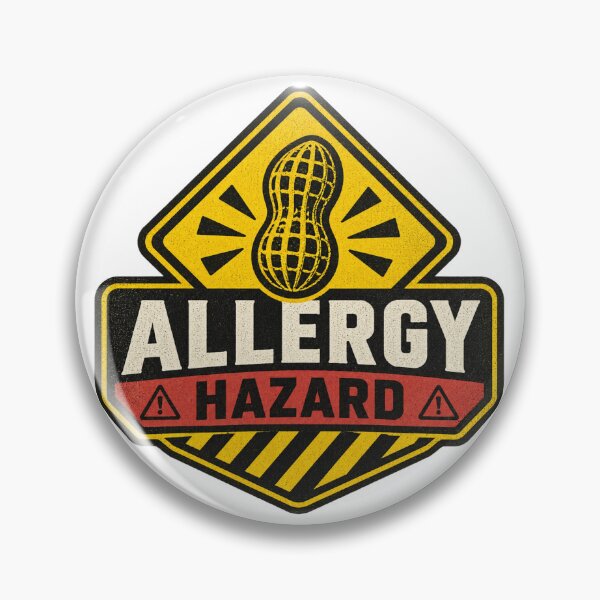 Item preview, Peanuts Are Evil Danger Hazard Sign Design for Peanut Allergy Awareness designed and sold by Bayanihan.