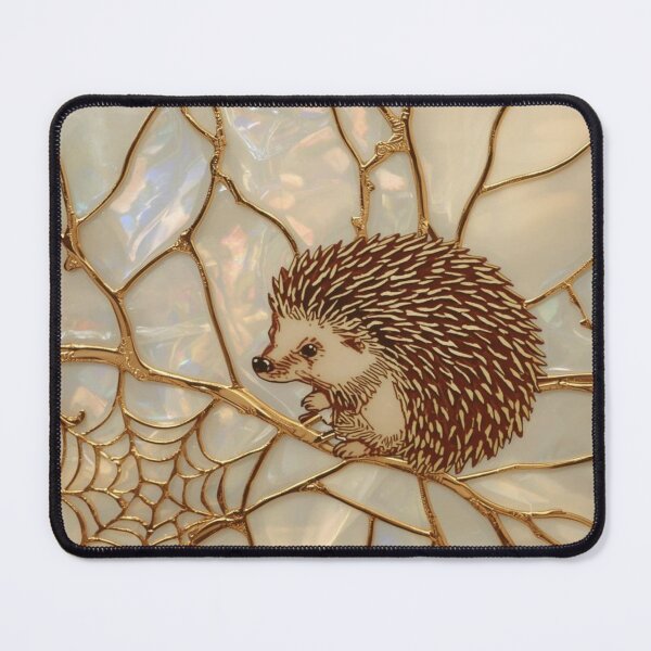 Item preview, Gothic Stained Glass Hedgehog Coquette Pearl Pastel designed and sold by BriSher.