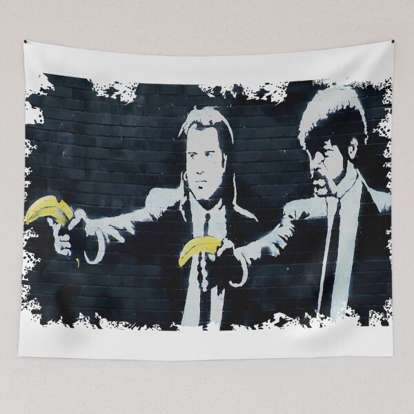 Item preview, Banksy Banana Guns Graffiti Street Art designed and sold by SampleRoulette.