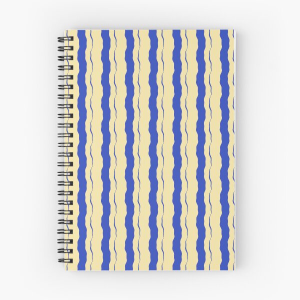 Item preview, Cobalt Blue and Butter Yellow Wavy Stripes designed and sold by AKAYOLO.
