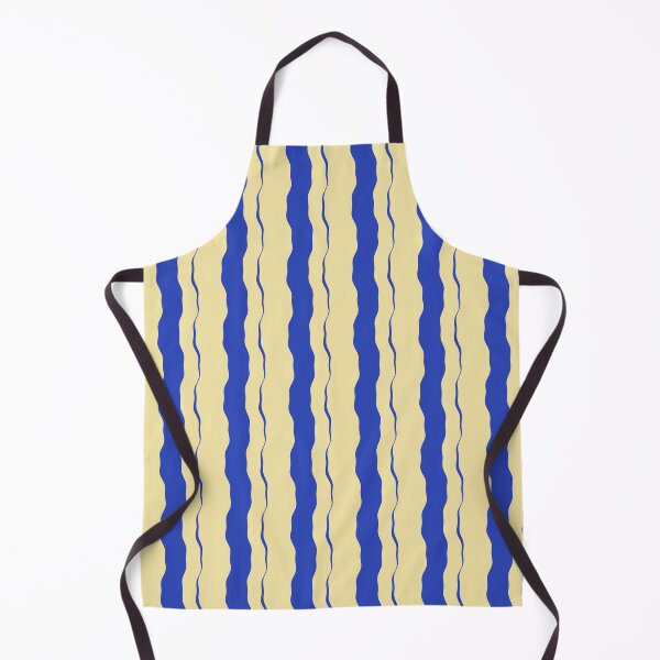 Aperçu de l'œuvre Rayures ondulées bleu cobalt et jaune beurre créée et vendue par AKAYOLO.