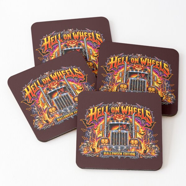 Item preview, Hell On Wheels Halloween Edition Semi Truck - Fiery Devil Trucker Art designed and sold by NomadForge.