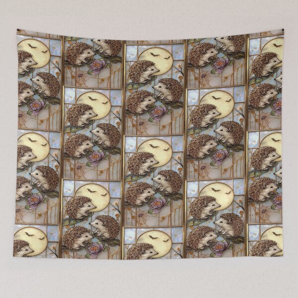 Item preview, Hedgehog Stained Glass Gothic Coquette Pearl Pastel designed and sold by BriSher.