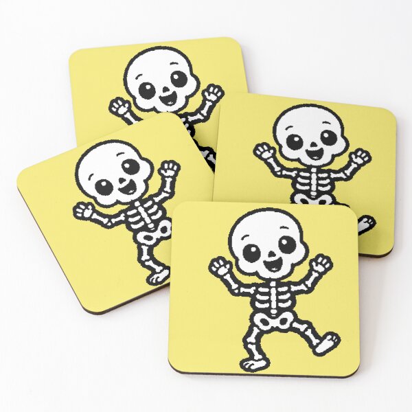 Aperçu de l'œuvre Bébé squelette mignon qui danse - Joyeux Halloween ! créée et vendue par AstronautMerch.