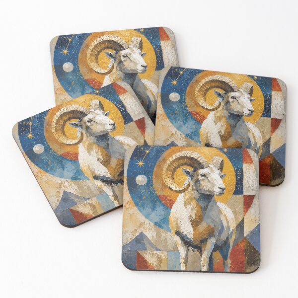 Item preview, Aries Ram Painting – Astrology and Zodiac Art designed and sold by GalleryKauffeld.