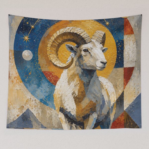 Item preview, Aries Ram Painting – Astrology and Zodiac Art designed and sold by GalleryKauffeld.