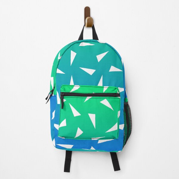 Aperçu de l'œuvre Confetti Triangle Neon Green Blue Ombre créée et vendue par Zaya_art.
