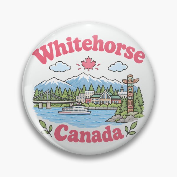 Item preview, Whitehorse Canada Cute Pink Kawaii City designed and sold by HowToCanadian.