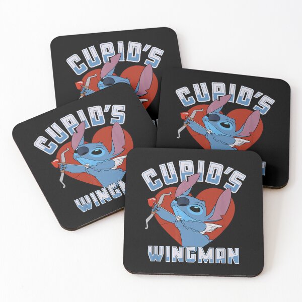 Item preview, Stitch Heart Cupid'S Wingman Cute Hawaiian Alien designed and sold by junglecolor.
