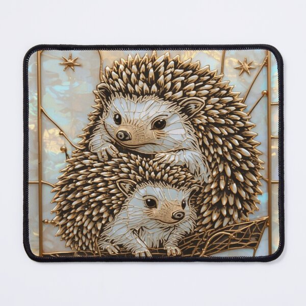 Item preview, Gothic Stained Glass Hedgehog Coquette Pearl Pastel designed and sold by BriSher.