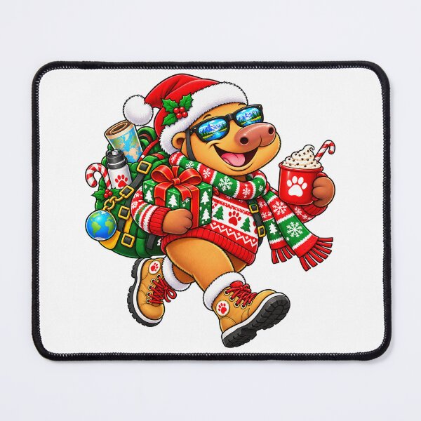 Item preview, Cute Christmas Capybara – Merry Holiday Travel Adventure designed and sold by CapybaraTravels.