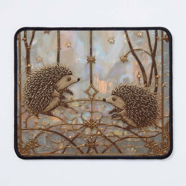 Item preview, Gothic Stained Glass Hedgehog Coquette Pearl Pastel designed and sold by BriSher.