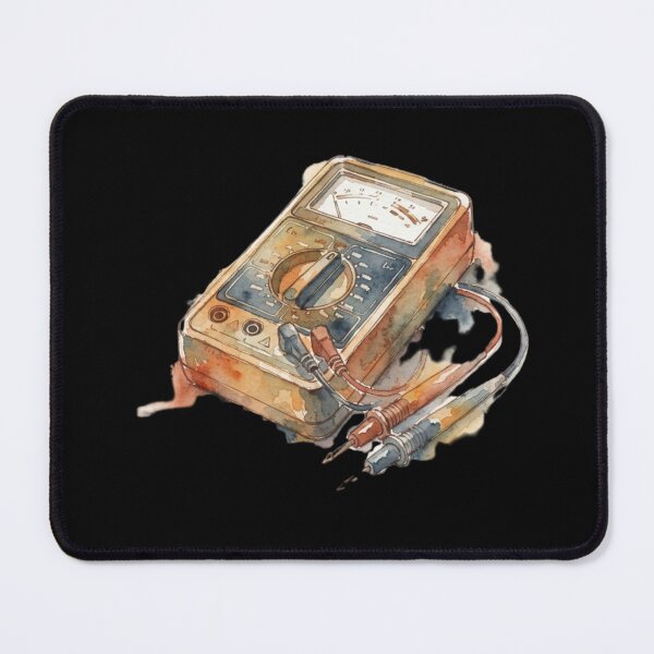 Item preview, Vintage Watercolor Electrical Multimeter Electronics Tech Art designed and sold by bvdesignart.