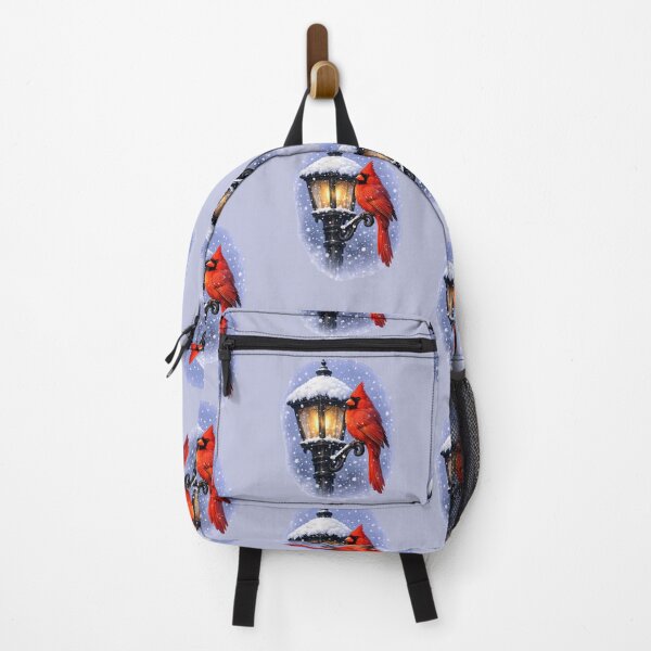 Item preview, Cardinal-Bird And Snow-Capped Street-Lantern Winter-Scene designed and sold by taiche.