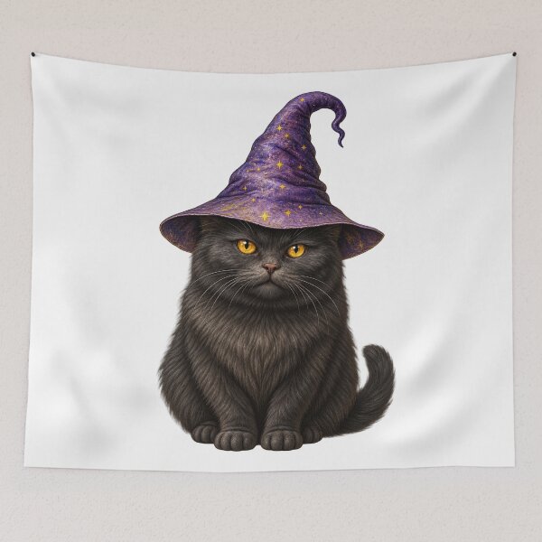 Item preview, Fat Black Witch Cat designed and sold by Whatever Works.