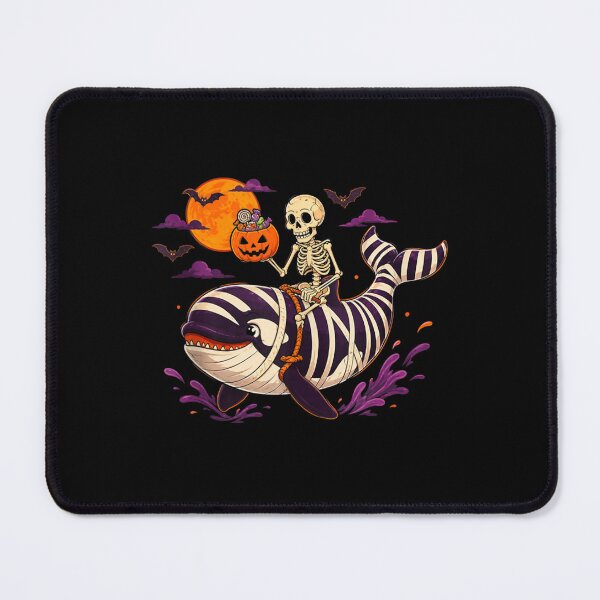 Item preview, Funny Skeleton Riding Mummy Orca Pumpkin Candy Halloween designed and sold by LakenDraphil.