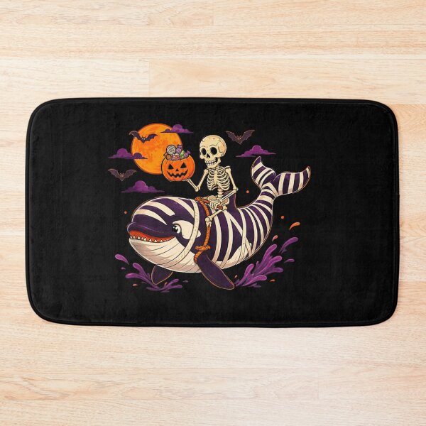Item preview, Funny Skeleton Riding Mummy Orca Pumpkin Candy Halloween  designed and sold by LakenDraphil.