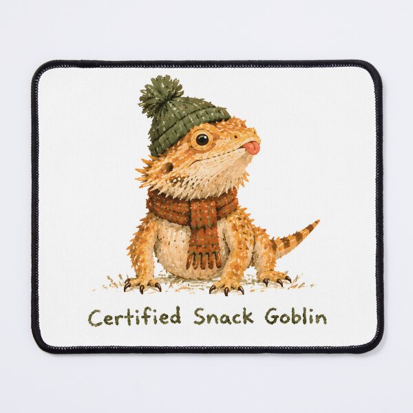Item preview, Bearded Dragon Certified Snack Goblin, Funny Reptile Art designed and sold by Messybeardie1.