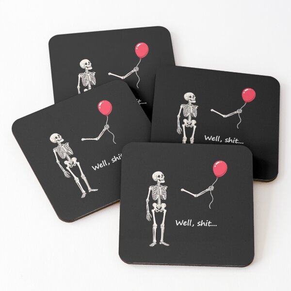 Item preview, Skeleton Lost Balloon Well Shit Funny Saying Quote Men Women designed and sold by Dmo3HarkoArt.