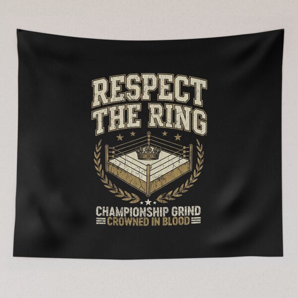 Item preview, Respect the Ring - Championship Grind - Crowned in Blood - Vintage Wrestling designed and sold by Wrestee.