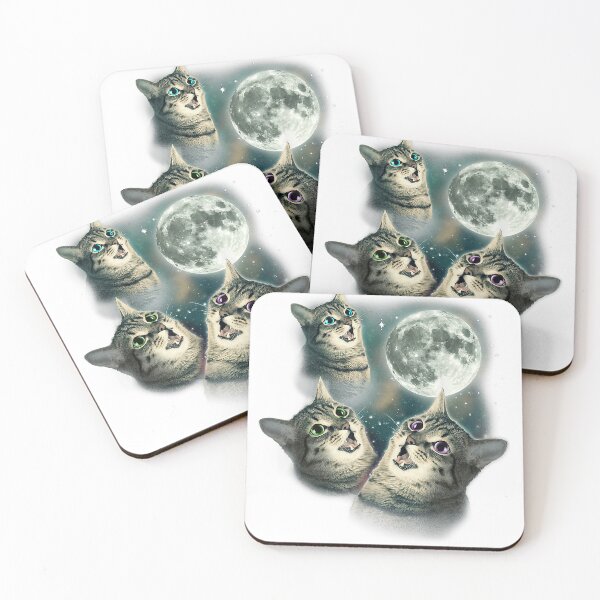 Item preview, Funny Cat Three Cat Moon Kitten Graphic  Animal Meme 3 Wolfs Cute designed and sold by Setaraxia.