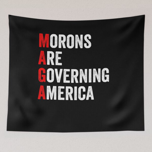 Item preview, Morons Are Governing America - Funny Political Saying designed and sold by crenaviolena.