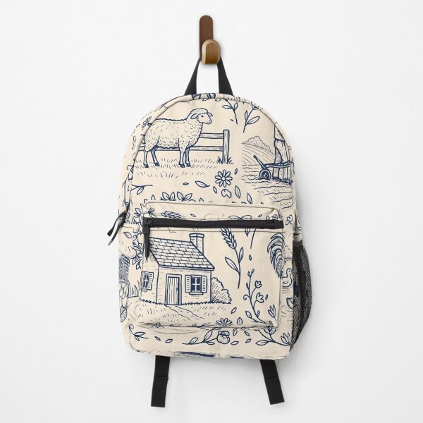 Item preview, Farm Toile de Jouy Pattern | Vintage Farmhouse Animals & Barn Seamless Design designed and sold by Tamas Das.