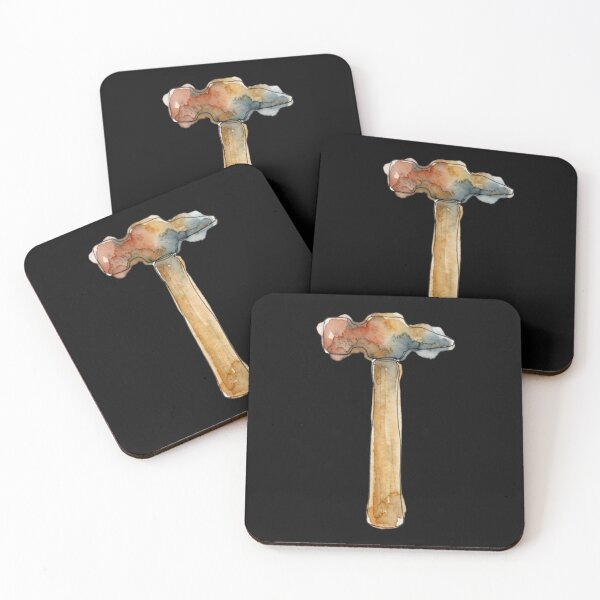 Item preview, Vintage Watercolor Hammer Tool Art Design designed and sold by bvdesignart.