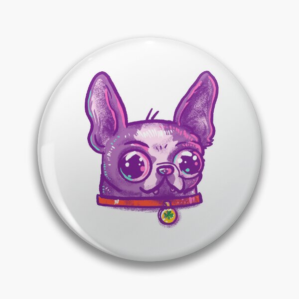 Item preview, Purple French Bulldog Shamrock Tag designed and sold by Nate Bear.
